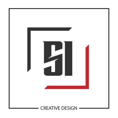 İlk harf Si Logo şablonu tasarlamak vektör