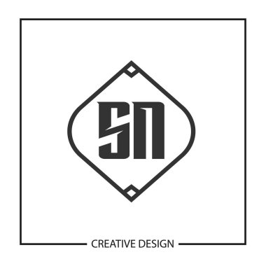 İlk harf Sn Logo şablonu tasarlamak vektör