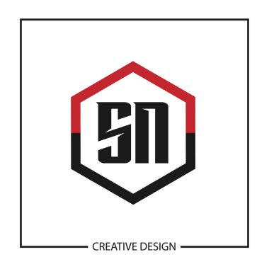 İlk harf Sn Logo şablonu tasarlamak vektör
