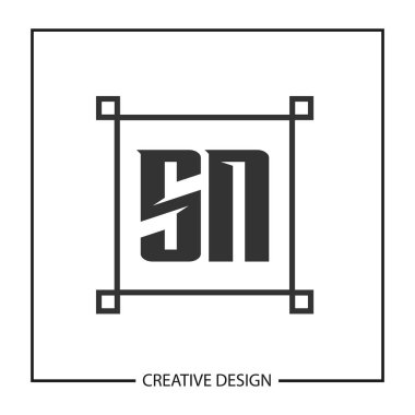 İlk harf Sn Logo şablonu tasarlamak vektör