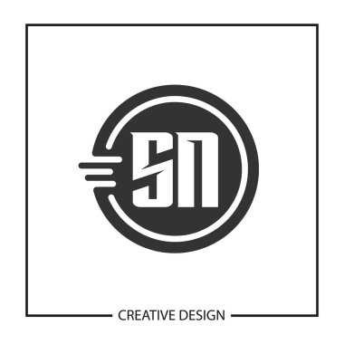 İlk harf Sn Logo şablonu tasarlamak vektör