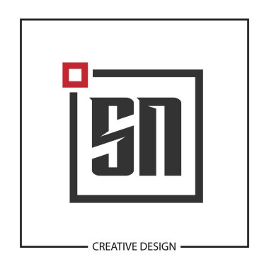 İlk harf Sn Logo şablonu tasarlamak vektör