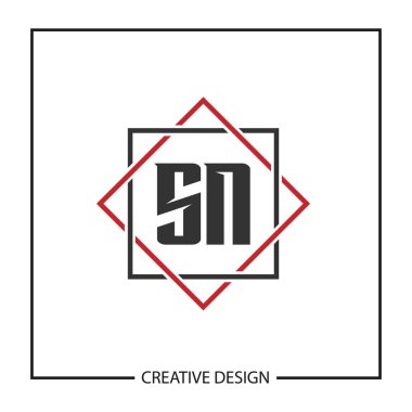 İlk harf Sn Logo şablonu tasarlamak vektör