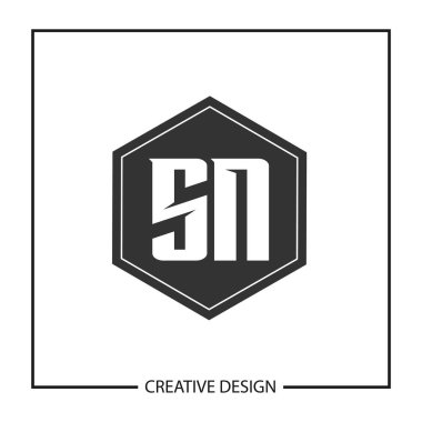 İlk harf Sn Logo şablonu tasarlamak vektör