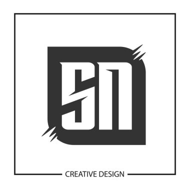 İlk harf Sn Logo şablonu tasarlamak vektör