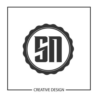 İlk harf Sn Logo şablonu tasarlamak vektör