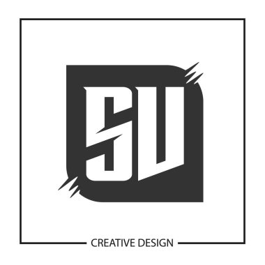 İlk harf Sv Logo şablonu tasarlamak vektör