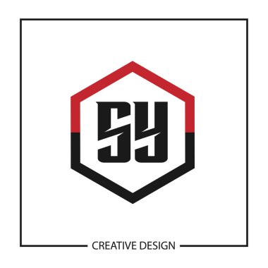 İlk harf Sy Logo şablonu tasarlamak vektör