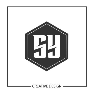 İlk harf Sy Logo şablonu tasarlamak vektör