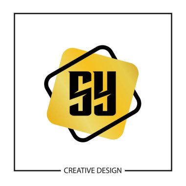 İlk harf Sy Logo şablonu tasarlamak vektör