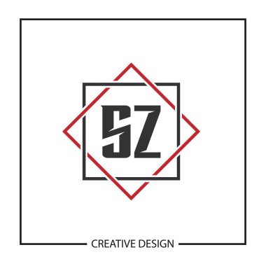 İlk harf Sz Logo şablonu tasarlamak vektör