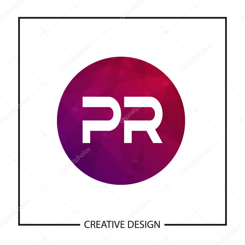 Initial Letter PR Logo Template Design Vector Illustration