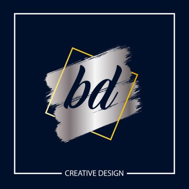 İlk harf Bd Logo şablonu tasarlamak vektör