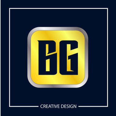 İlk harf Bg Logo şablonu tasarlamak vektör