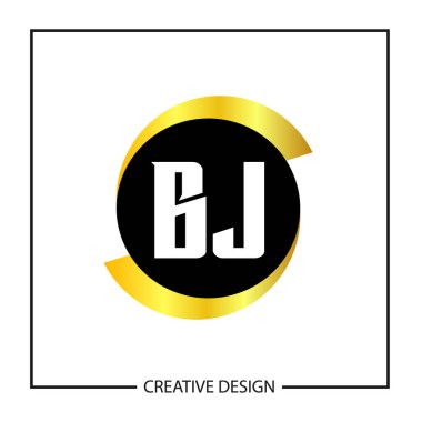 İlk harf Bj Logo şablonu tasarlamak vektör