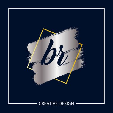 İlk harf Br Logo şablonu tasarlamak vektör