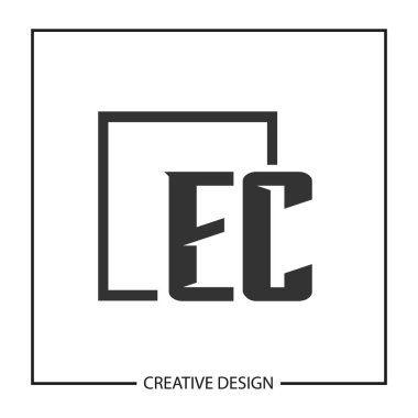 İlk harf Ec Logo şablonu tasarlamak vektör