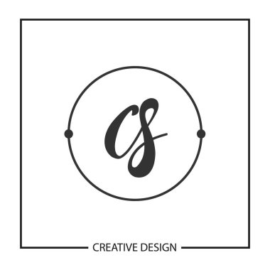 İlk harf Cs Logo şablonu tasarlamak vektör