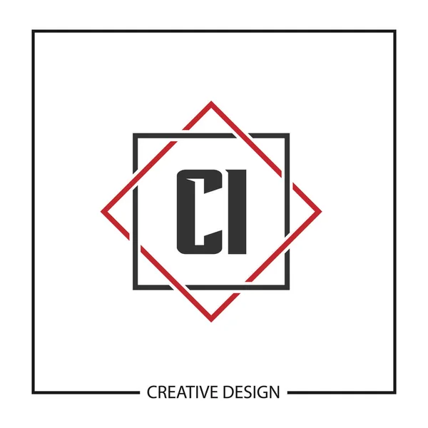 Carta Inicial Logo Plantilla Diseño Vector Ilustración — Archivo Imágenes Vectoriales