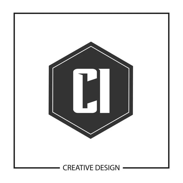 Carta Inicial Logo Plantilla Diseño Vector Ilustración — Vector de stock