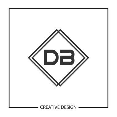 İlk harf Db Logo şablonu tasarlamak vektör
