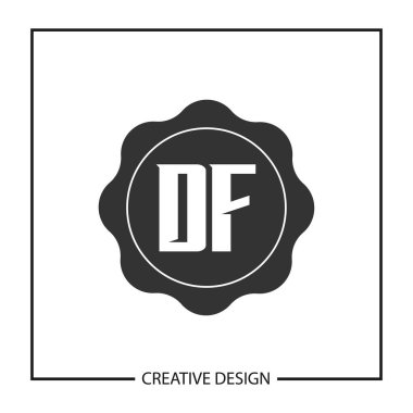 İlk harf Df Logo şablonu tasarlamak vektör