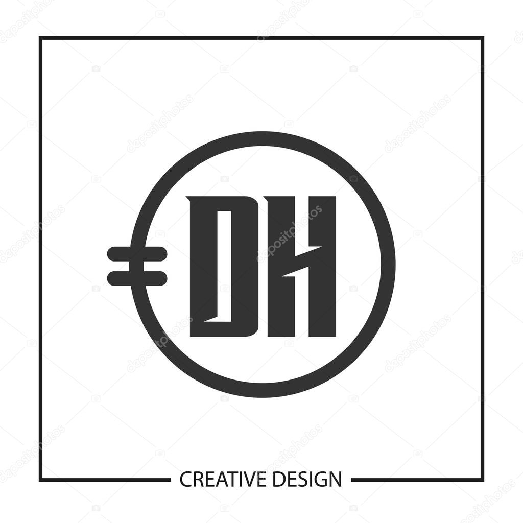 Initial Letter DH Logo Template Design Vector Illustration