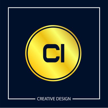 İlk harf CI Logo şablonu tasarlamak vektör
