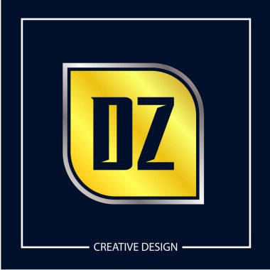 İlk harf Dz Logo şablonu tasarlamak vektör