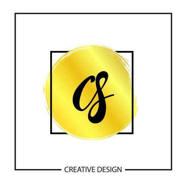 Початковий Лист Логотип Дизайн Шаблону Векторні Ілюстрації — стоковий вектор