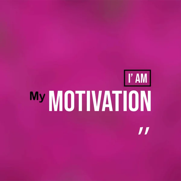 Jag Min Motivation Motivation Citat Med Modern Bakgrund Vektor Illustration — Stock vektor