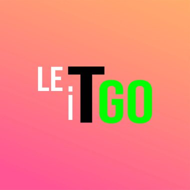 Bırak gitsin. Modern arkaplan vektör illüstrasyonlu yaşam alıntısı