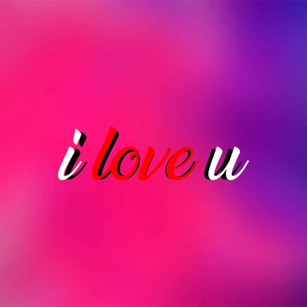 Miluju tě. Love quote with modern background vector — Stockový vektor