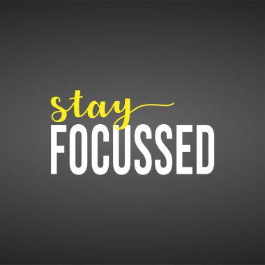 Odaklan. Modern arkaplan vektörü ile başarılı alıntı