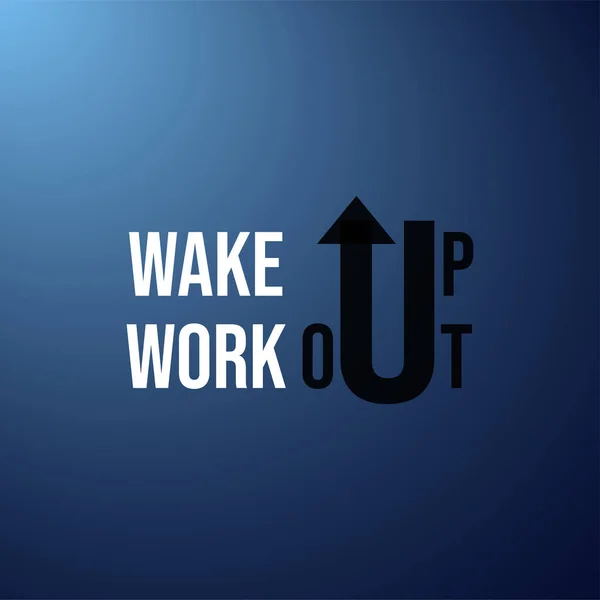 Uyanma egzersizi. Modern arkaplan vektörü ile yaşam alıntısı — Stok Vektör
