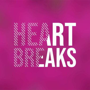 kalp kırıklıkları. Modern arkaplan vektörü ile aşk alıntısı