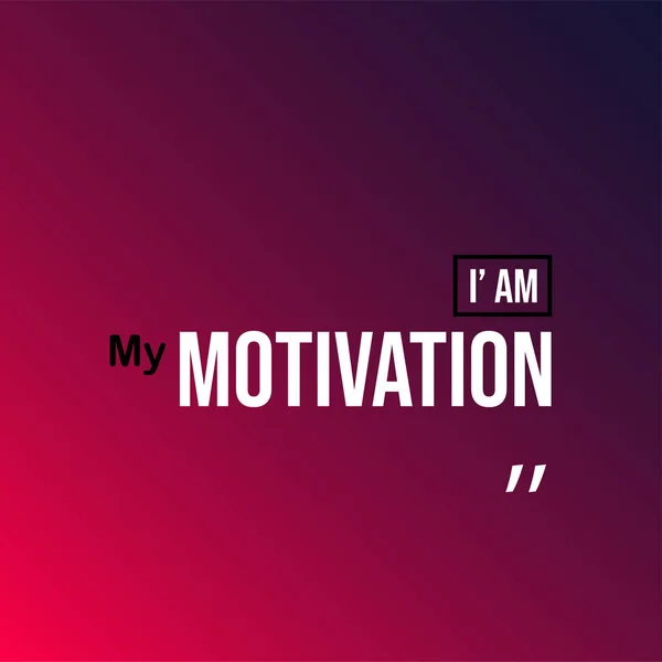 Soy mi motivación. Cita de motivación con vector de fondo moderno — Vector de stock