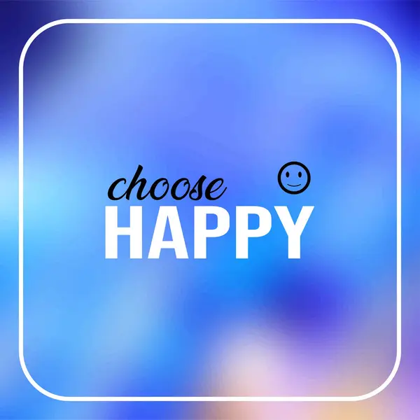 Choose happy. Life quote with modern background vector — Stock Vector