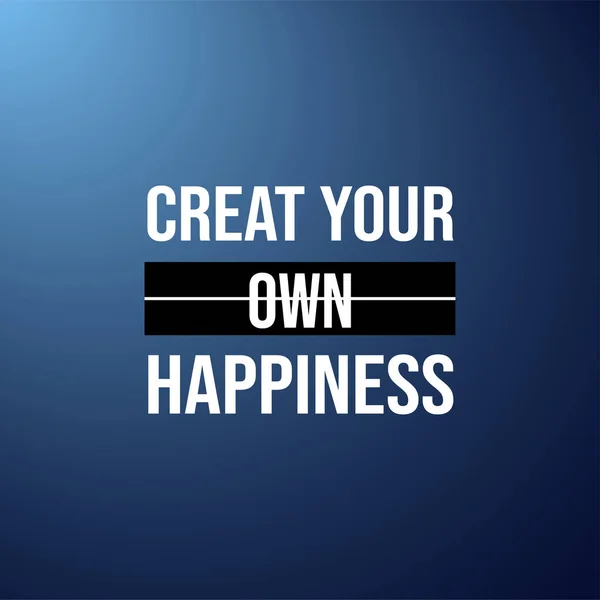 Crear su propia felicidad. cita exitosa con vector de fondo moderno — Archivo Imágenes Vectoriales
