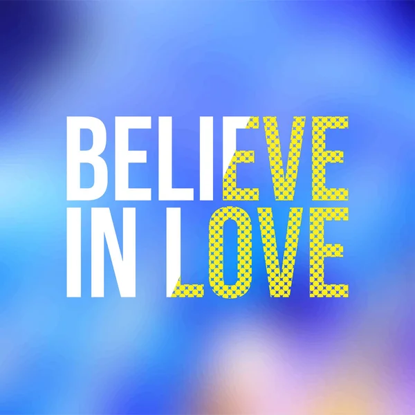 Credere nell'amore. Citazione d'amore con vettore di sfondo moderno — Vettoriale Stock