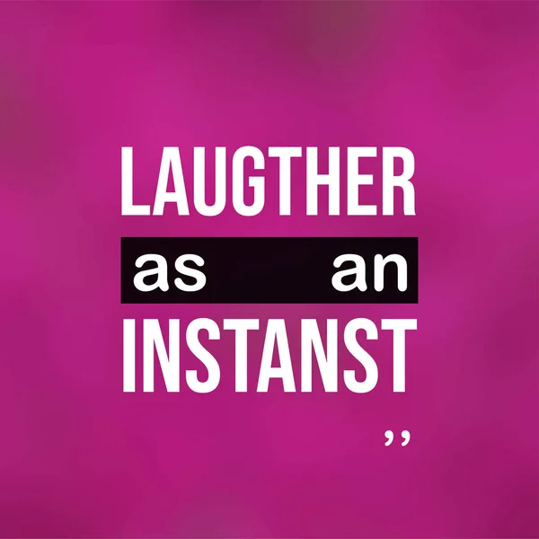 La risa es un instinto. Cita de vida con vector de fondo moderno — Archivo Imágenes Vectoriales