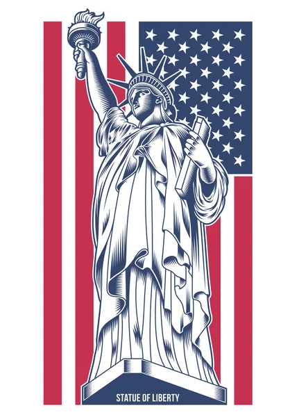 Statue Liberty Vector Illustration — Stock Vector