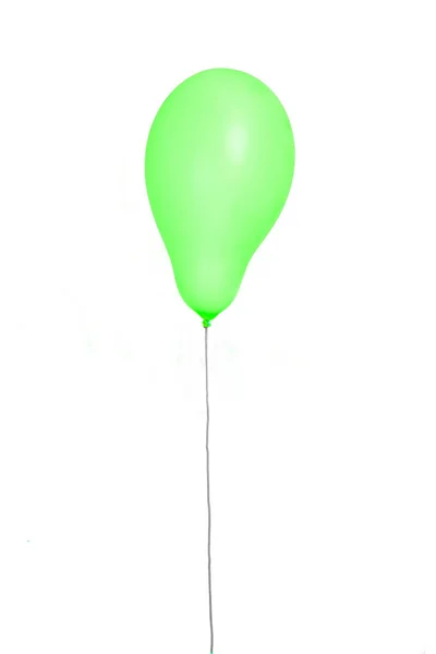 Ballon Vert Isolé Sur Blanc — Photo
