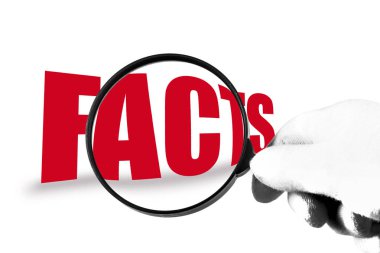 Eldivenli el arka plan aleyhine bir büyüteç tutan