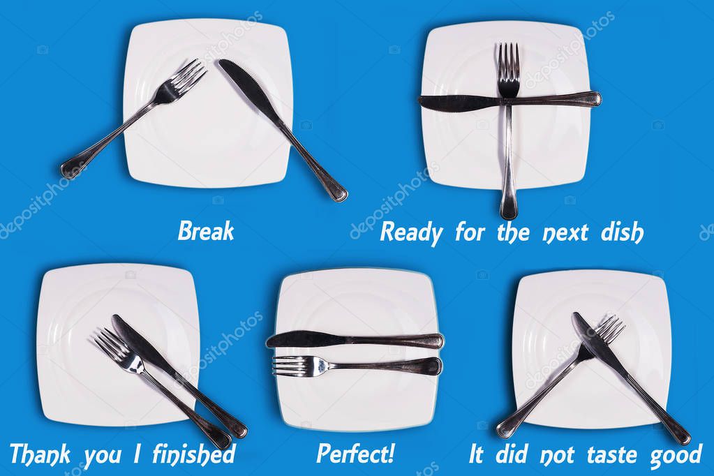 The importance of arranging cutlery on a plate