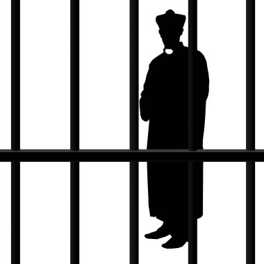 Onun din tasması tarafından tanımlanan bir Katolik rahip s görülür