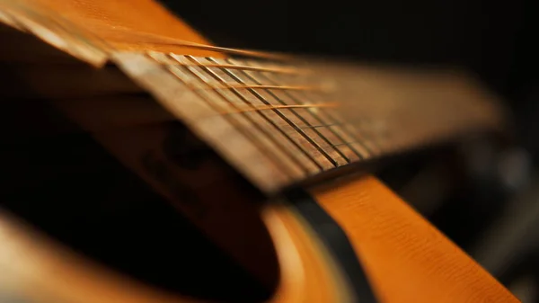 Närbild Klassisk Gitarr För Bakgrund — Stockfoto