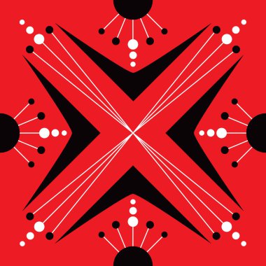 yüzyıl modern vintage retro atomik sorunsuz arka plan deseni orta 1950'lerde. Tamamen düzenlenebilir vektör çizim web ve baskı için.