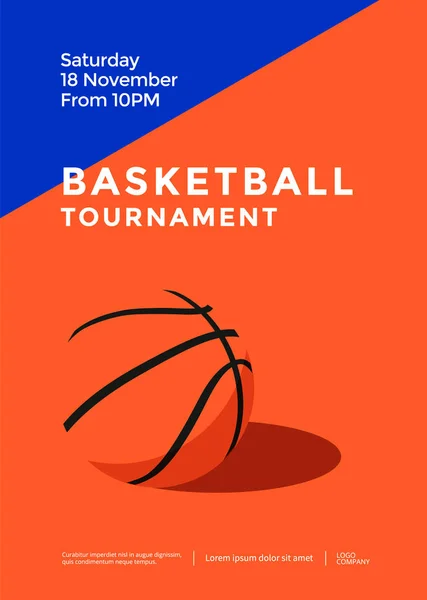 Cartel del torneo de baloncesto — Archivo Imágenes Vectoriales