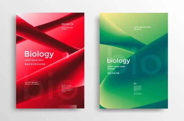 Biologia design poster moderno — Vettoriale Stock